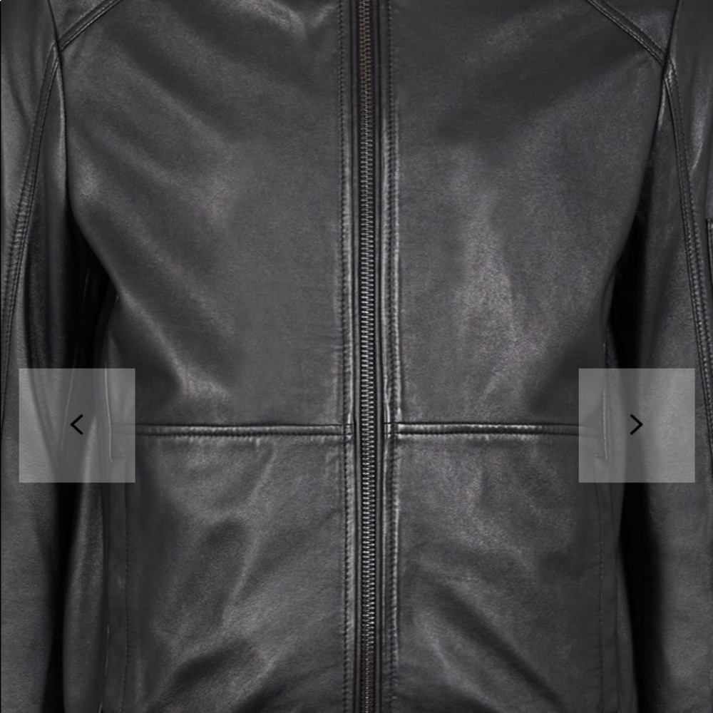 Sheepskin leather bomber by Armani Exchange